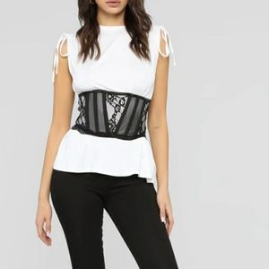 NWT Major Ruched Corset Top Fashion Nova Curve Plu